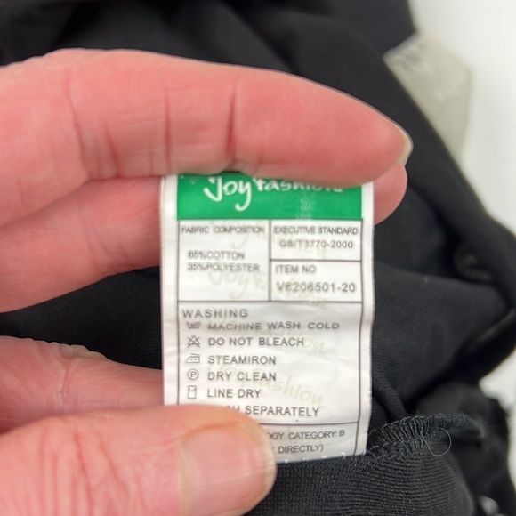 Joy Fashions Black Tunic Dress with Lace Overlay - Picture 7 of 9